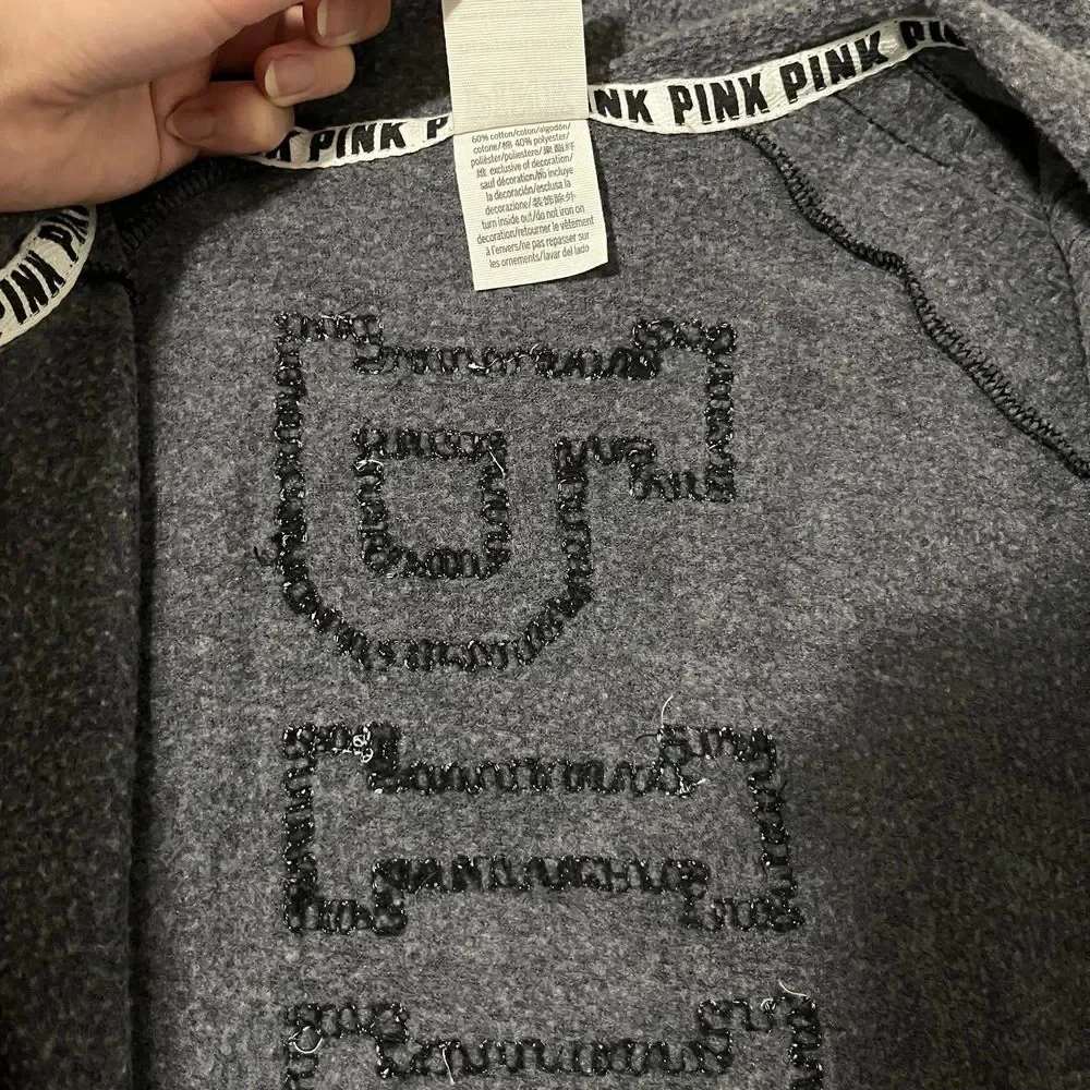 VS PINK Bling Zip Up Hoodie XS - Picture 4 of 4